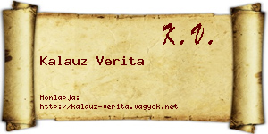 Kalauz Verita névjegykártya